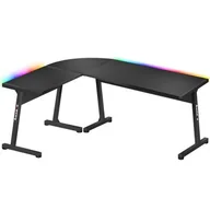 Biurka gamingowe - Biurko gamingowe, narożne, LED, Hero 6.0, 147x112x74 cm, czarny - miniaturka - grafika 1