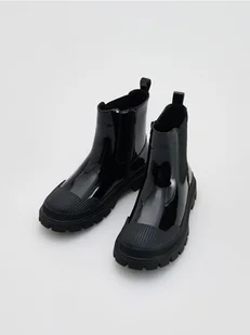 Reserved - Botki z imitacji skóry lakierowanej - czarny - Buty dla dziewczynek - miniaturka - grafika 1