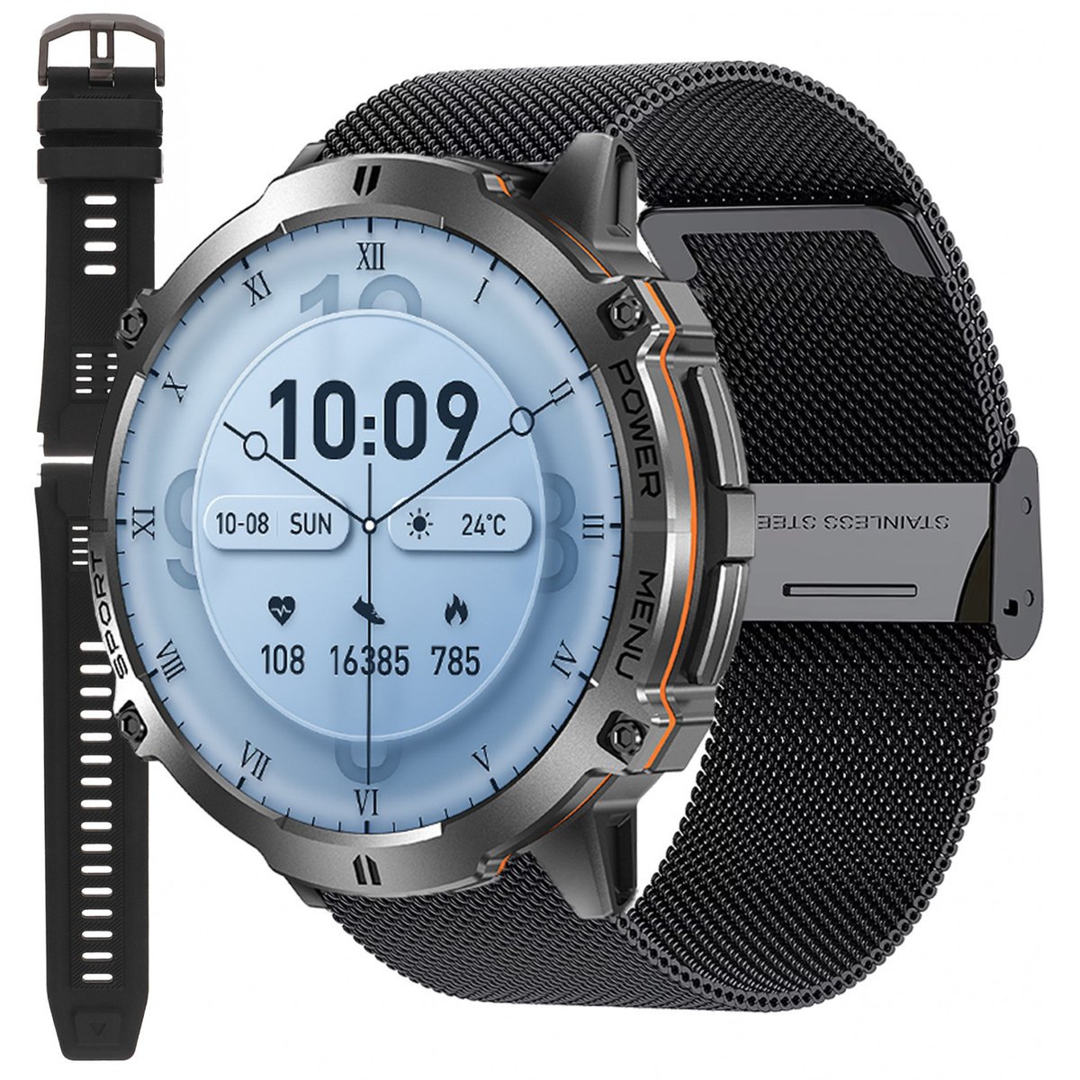 SMARTWATCH ENTER PrimeAI Funkcje AI Czat głosowy Barometr Kompas AMOLED GPT