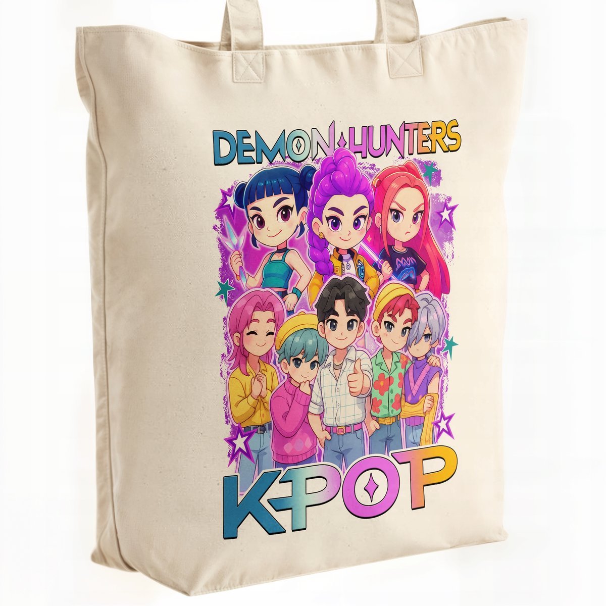 Torba bawełniana premium KPopowe Łowczynie Demonów Huntrix Saja Dla Fanów