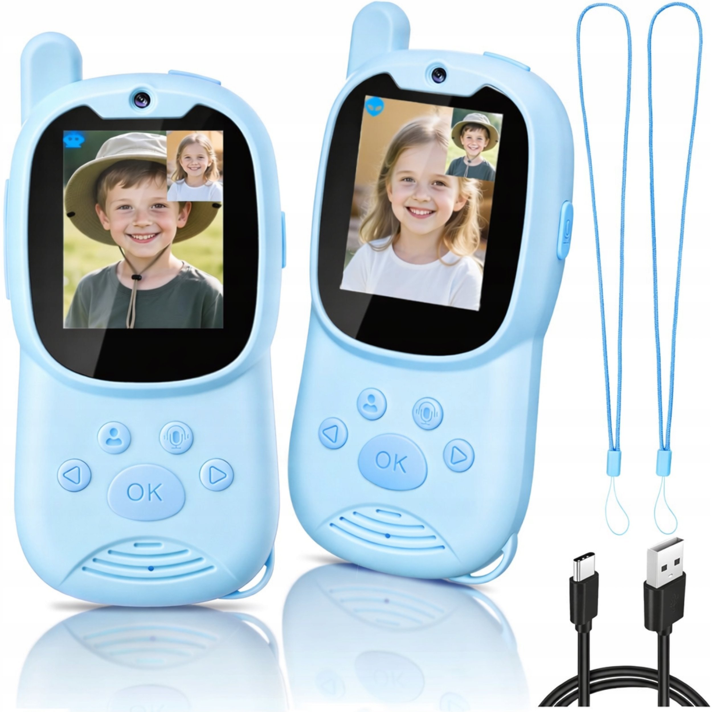 ProNice 2x WALKIE TALKIE DLA DZIECI ZESTAW 2 KRÓTKOFALÓWKI ŁOKI TOKI 2 SZT Z KAMERĄ