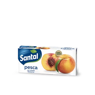 Santal Pesca - Sok brzoskwiniowy w kartoniku (3×200 ml) - Soki i napoje niegazowane - miniaturka - grafika 1