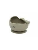 Miseczki i talerzyki dla dzieci - Baby in world Miseczka silikonowa z przyssawką i łyżeczką sage - miniaturka - grafika 1