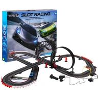 Tory, garaże, parkingi - 10-metrowy Tor wyścigowy dla dzieci 6+ Piloty + 2 autka 1:43 + Światła + 2 pętle 360 - miniaturka - grafika 1