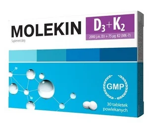 Natur Produkt N.P SP Z O.O MOLEKIN D3 + K2 30 tabl 3138641 - Witaminy i minerały - miniaturka - grafika 1