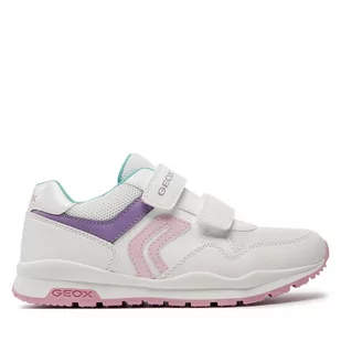 Sneakersy Geox J Pavel Girl J458CA 0BC14 C0406 D White/Pink - Buty dla dziewczynek - miniaturka - grafika 1