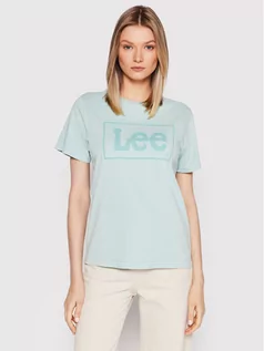 Koszulki i topy damskie - Lee T-Shirt Graphic L44PUZUL Zielony Regular Fit - grafika 1
