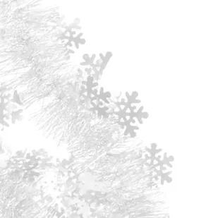 Łańcuch dekoracyjny - śnieżynki biały - Oświetlenie świąteczne - miniaturka - grafika 1