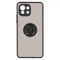 Etui i futerały do telefonów - Etui Xiaomi Mi 11 Lite Bi-material Metal Ring Function Stand czarne - miniaturka - grafika 1