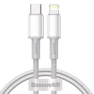 BASEUS BASEUS DATA PD20W KABEL USB-C DO LIGHTNING 1M BIAŁY 17062 - Kable komputerowe i do monitorów - miniaturka - grafika 1