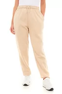 Spodnie damskie - M17 Damskie spodnie do biegania z recyklingu na co dzień spodnie dresowe z mankietami spodnie wypoczynkowe elastyczne spodnie do jogi trening dres kieszenie, KAMIEŃ, XL - miniaturka - grafika 1