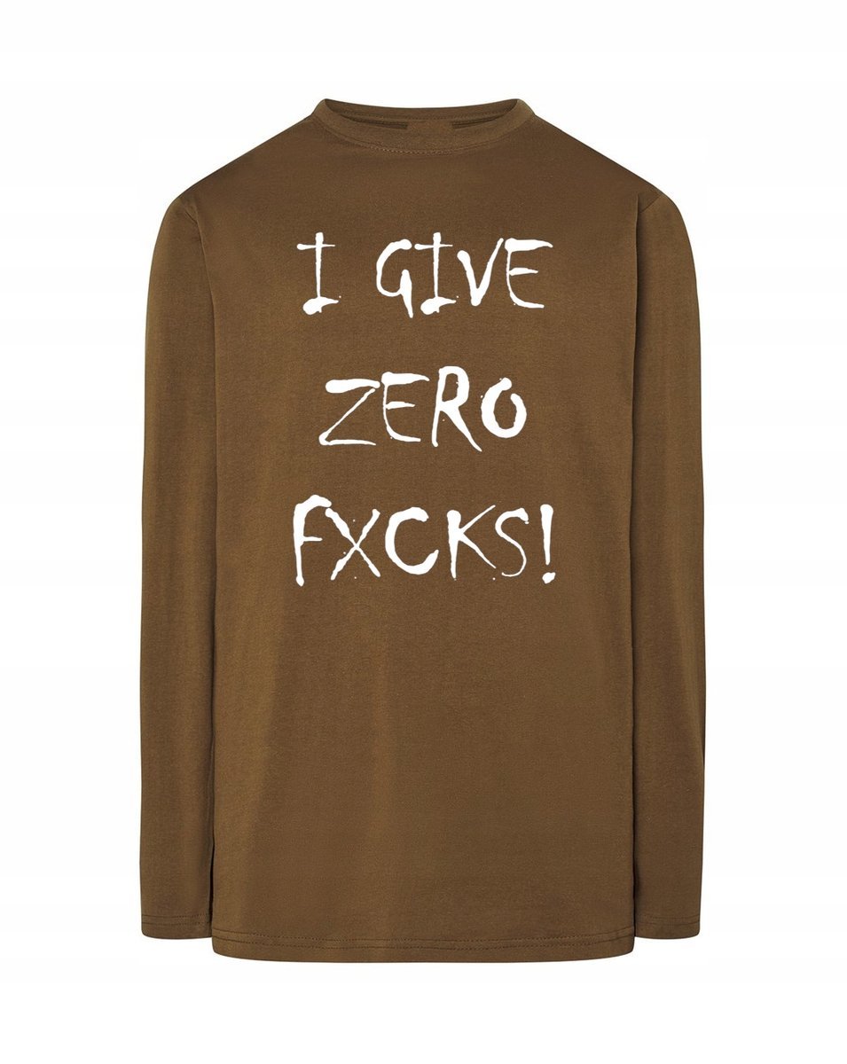 Longsleeve męski nadruk I GIVE ZERO FXCKS r.3XL