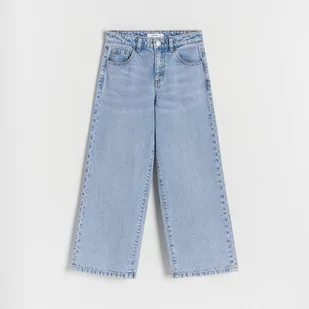 Reserved - Jeansy wide leg z wysokim stanem - Niebieski - Spodnie i spodenki dla dziewczynek - miniaturka - grafika 1