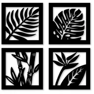 Dekoracje domu - Liście Obraz Ażurowy Loft Obraz 3D Dekoracja do salonu/ Kuchni - miniaturka - grafika 1