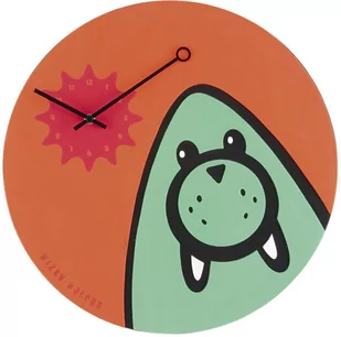 Nextime Zegar ścienny pomarańczowy Wizky Walrus - Zegary - miniaturka - grafika 1