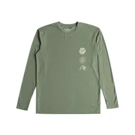 Koszulki męskie - Męska Koszulka z długim rękawem QUIKSILVER COASTAL RUN LS EQYKT04312-GLW0 – Oliwkowy - miniaturka - grafika 1