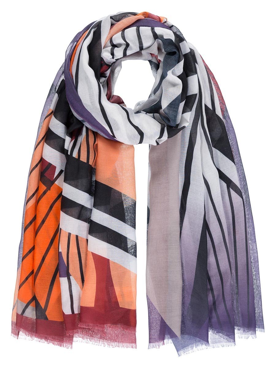 Damski szalik zadrukowany czerwony Passigatti