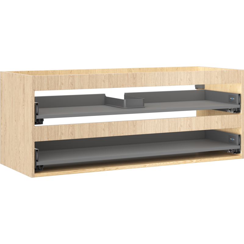 Mexen Box-A korpus szafki podumywalkowej 120 cm, 2 szuflady, dąb - 91AX0-1200-470-2-81