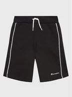 Spodenki damskie - Champion Szorty sportowe Script Logo 306147 Czarny Regular Fit - miniaturka - grafika 1