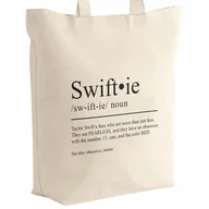Torby i wózki na zakupy - Torba bawełniana z dnem na zakupy 42x38x10 Taylor Swift Swiftie - miniaturka - grafika 1