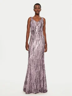 Fracomina Sukienka wieczorowa FQ24WD3014W53601 Fioletowy Slim Fit - Sukienki - miniaturka - grafika 1