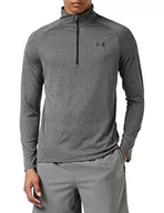 Koszulki męskie - Under Armour Tech LS 1/2 suwak szary, small - miniaturka - grafika 1