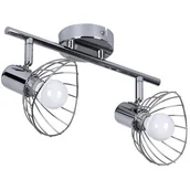 Lampy sufitowe - Listwa reflektorowa podwójna sufitowa ścienna chrom Activejet GIZEL kinkiet E14 do salonu - miniaturka - grafika 1