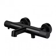 Baterie wannowe i prysznicowe - CERSANIT S951-566 BATERIA WAN-NATR TERMOSTATYCZNA ŚCIENNA ZEN CZARNA - miniaturka - grafika 1