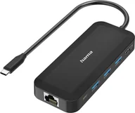 Huby USB - Hama Classic Line USB-C hub 3 x USB-A USB-C HDMI LAN/Ethernet melna - Adapteris 00300080 - miniaturka - grafika 1