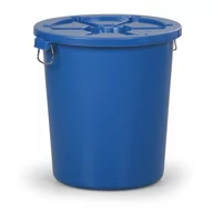 Kosze na śmieci - Pojemnik na odpady z wiekiem 110 l, niebieski - miniaturka - grafika 1