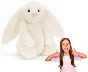 DUŻY PLUSZOWY KRÓLIK maskotka PRZYTULANKA 40 cm - Maskotki i pluszaki - miniaturka - grafika 1