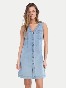 Noisy May Sukienka jeansowa Rikka 27033695 Niebieski Slim Fit - Sukienki - miniaturka - grafika 1