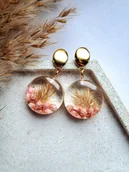 Kolczyki - Kolczyki z suszonymi kwiatami ozothumnusa - miniaturka - grafika 1