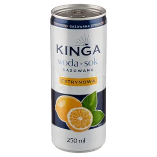 Kinga Napój woda + sok gazowana cytrynowa 250 ml - Napoje gazowane - miniaturka - grafika 1