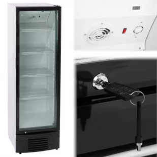 Royal Catering Lodówka na napoje - 320 l - 4 półki RCGK-B320 RCGK-B320 - Szafy i witryny chłodnicze - miniaturka - grafika 1