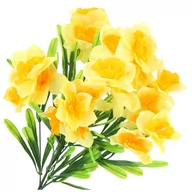 Sztuczne kwiaty - Żonkile Kwiaty Sztuczne Bukiet Kwiatów Narcyz Żonkil Gałązki Na Stroik - miniaturka - grafika 1