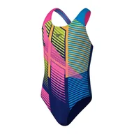 Stroje kąpielowe dla dziewczynek - Strój kąpielowy dla dziewczynki treningowy Speedo Digital Placement - miniaturka - grafika 1