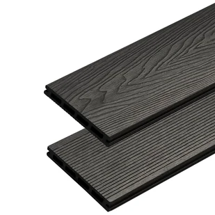Liderwood Deska Tarasowa Kompozytowa 3D Classic Antracyt – dł. 3 m - Podesty i deski tarasowe Liderwood Deska Tarasowa Kompozytowa 3D Classic Antracyt – dł. 3 m - Podesty i deski tarasowe - miniaturka - grafika 1