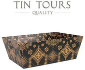 Opakowania i torebki na prezenty - PROSTOKĄTNY KOSZYK PAPIEROWY 34x25x12 cm - miniaturka - grafika 1