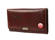 Portfele - Klasyczny Portfel Damski BRĄZOWY HARO (PL) Poziomy Mały Skóra Włoska 14 x 9 [cm] - miniaturka - grafika 1