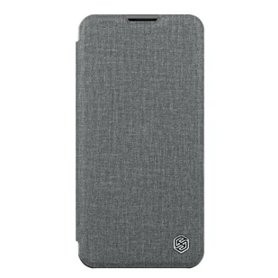 Nillkin Qin Cloth Pro Case etui do iPhone 14 Plus osłona na aparat kabura pokrowiec obudowa z klapką szary - Etui i futerały do telefonów - miniaturka - grafika 2