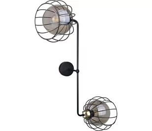 Kinkiet SOLO BLACK 2xE27/60W/230V czarny/złoty - Lampy ścienne - miniaturka - grafika 1