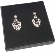 Biżuteria dla dzieci - Srebrne kolczyki wiszące ANIOŁKI KOMUNIA srebro925 - miniaturka - grafika 1