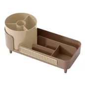 Kosmetyczki, organizery i kuferki - eCarla organizer na kosmetyki i pędzle Brązowy CB75BR - miniaturka - grafika 1