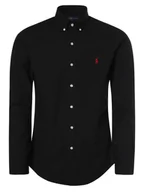Koszule męskie - Polo Ralph Lauren - Koszula męska  Slim Fit, czarny - miniaturka - grafika 1