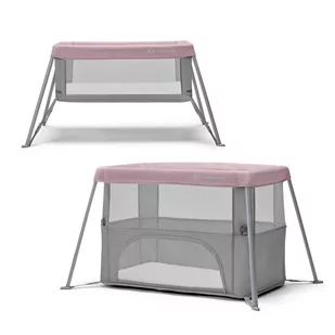 KinderKraft łóżeczko turystyczne MOVI pink KCMOVI00PNK0000 - Łóżeczka i kojce - miniaturka - grafika 1