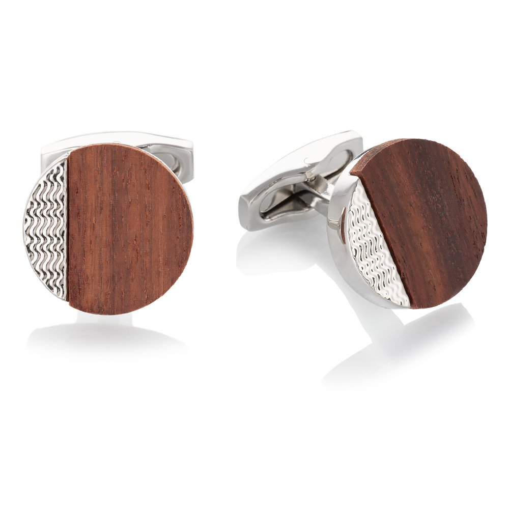 Spinki do mankietów z drewnem X2 AJA1109