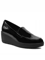 Półbuty damskie - GEOX ILDE PÓŁBUTY CZARNE NA KOTURNIE 36 ŻNV - miniaturka - grafika 1