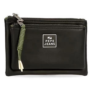 Pepe Jeans BEA Portfel Neceser Czarny 17x9x2 cms Skóra syntetyczna, czarny, Monedero Neceser, Portfel potrzebny - Portfele - miniaturka - grafika 1