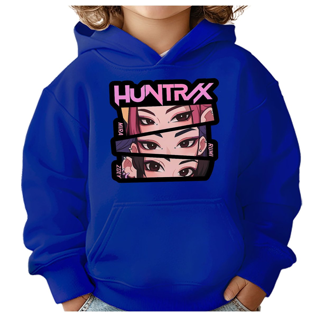 BLUZA DZIECIĘCA KPOP DEMON HUNTERS HUNTRIX 134-140 Z KAPTUREM BAWEŁNIANA